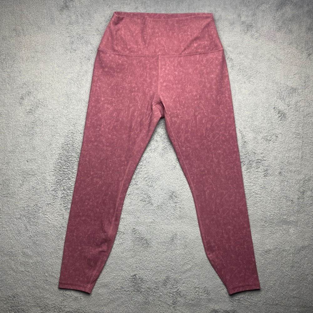 Gaiam Leggings Pants Womens Medium Acid Wash High Rise Plum Purple Activewear